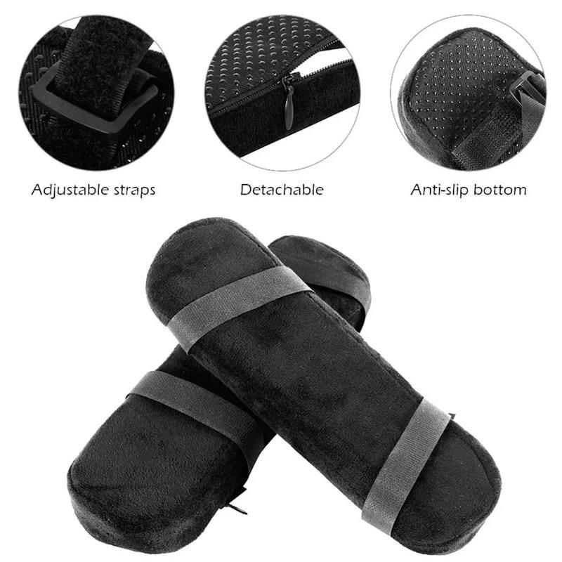 2er-Pack Memory-Schaumstoff Bürostuhl Armlehnenbezüge Kissenpolster für Heimarbeitsplatz Bequeme Ellbogenstütze