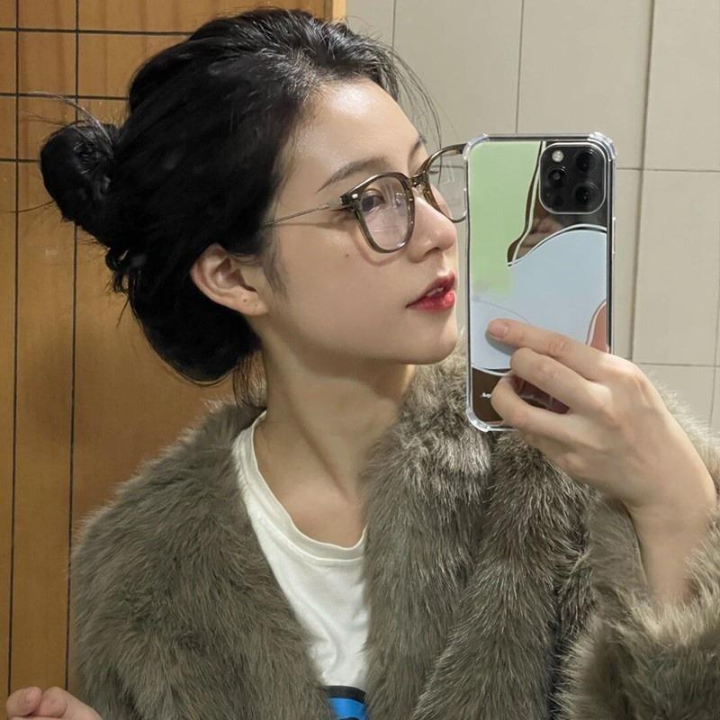 Metal Polygonal Glasses Frame New Korean Version Anti-blue Light Glasses Frame Student Flat Mirror