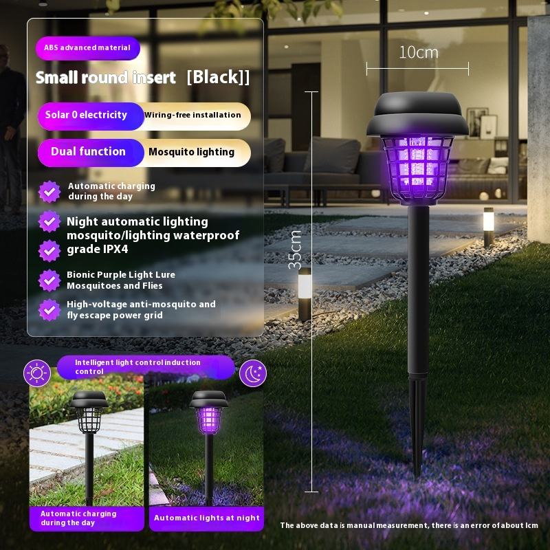 Outdoor Solar Light Waterproof 2-in-one Mosquito-killing Plug in Lawn Light for Garden & Theme Park Decorative