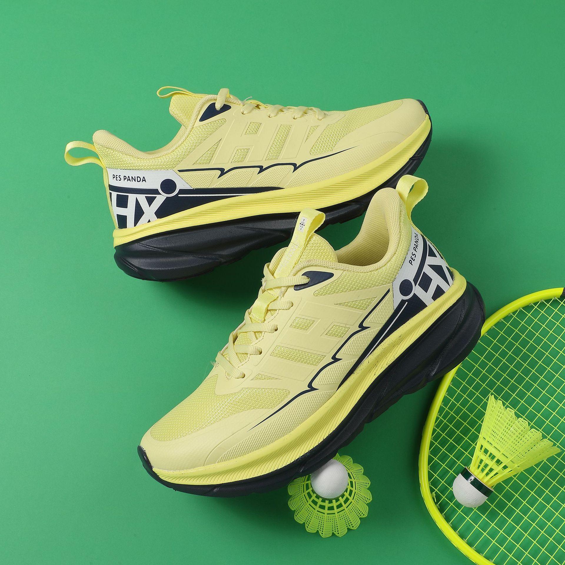 

Spring and summer sports shoes outdoor travel casual shoes cushioning mesh breathable running shoes couple fashion versatile trendy men s shoes 38 лимонно-желтый