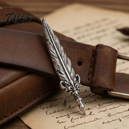 Alloy Feather Jewelry 1/2Pcs Vintage Brooch for Men, Silver Lapel Jewelry, Clothing Decoration Pin Decorative Badge Clothes Bag Hat Scarf Suits Shape