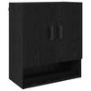 Wall Cabinet Black Oak Effect 60 X 31 X 70 Cm Particleboard