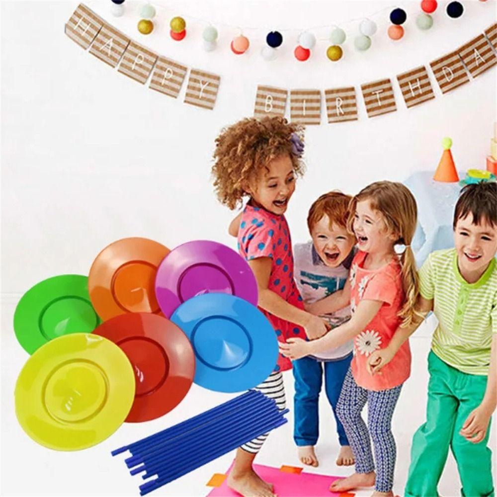 Flying Disc Acrobatic Turntable Balance Skills Spinning Plates Sticks  Kids Adult
