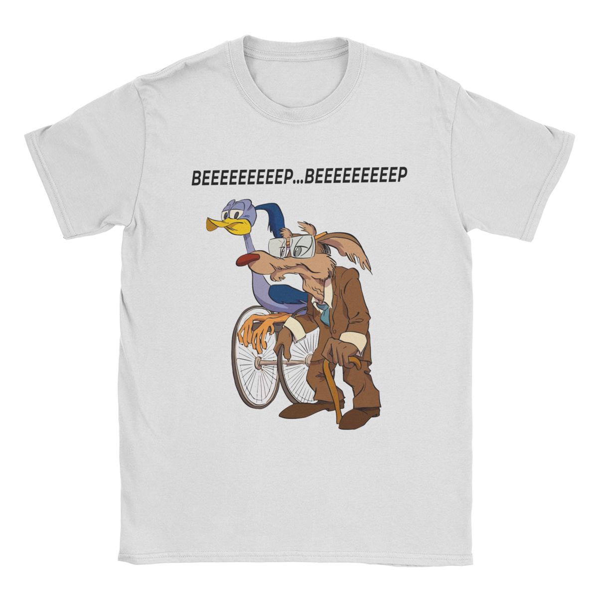 

Футболка Wile e Coyote Чоловіча Бавовняна Новинка Футболки З Круглим Коміром Топи З Коротким Рукавом Великий Розмір S