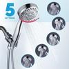 5 Functions Filtered Shower Head, Detachable Bathroom Handheld Shower Head with Holder High Pressure Hand Held Showerhead