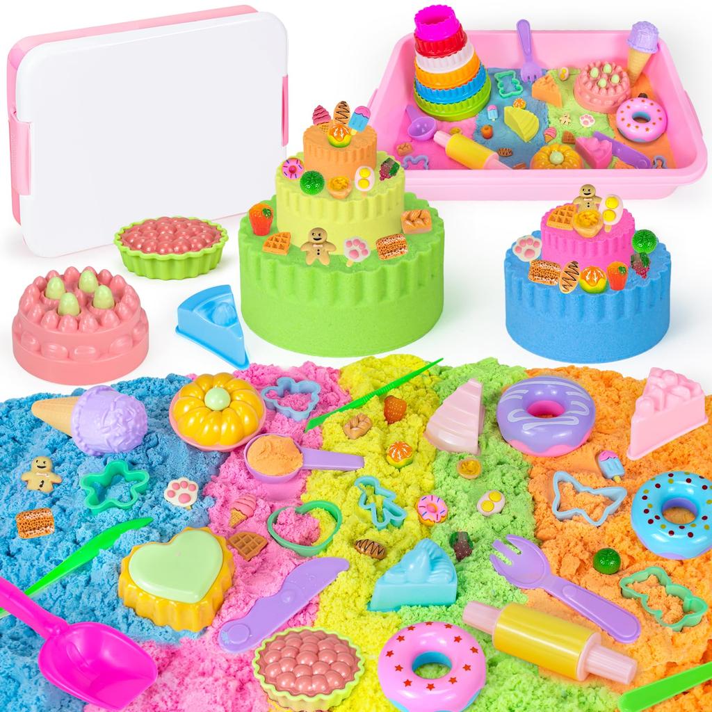 YongnKids Sand Leke Leke Sandbox Sett Sand Clay Innendørs Sandbox Set Sand Leke Leke Innendørs Leke Julegave Bursdagsgave Tema Barne