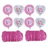 10Pcs 1st Birthday Balloons Bright Vivid Colors 1st Birthday Theme Happy Birthday Balloon for First 