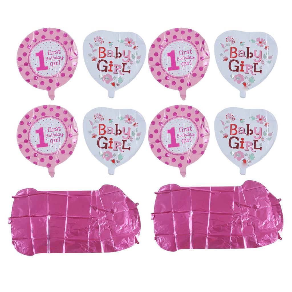 10Pcs 1st Birthday Balloons Bright Vivid Colors 1st Birthday Theme Happy Birthday Balloon for First 