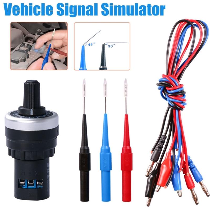 Universal Auto Circuit Tester Sensor Signal Resistance Simulator Fuel Diagnostic Tools for Vehicle Maintenance Training