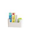 Wall-Mounted Storage Box for Kitchen and Bathroom, No-Drill Cling Film and Shampoo Holder.