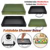 Складна душова основа Портативний душовий піддон зі зливним шлангом Основа для підлоги намету для кемпінгу Піддон для душу на відкритому повітрі для пляжу, подорожей, кемпінгу