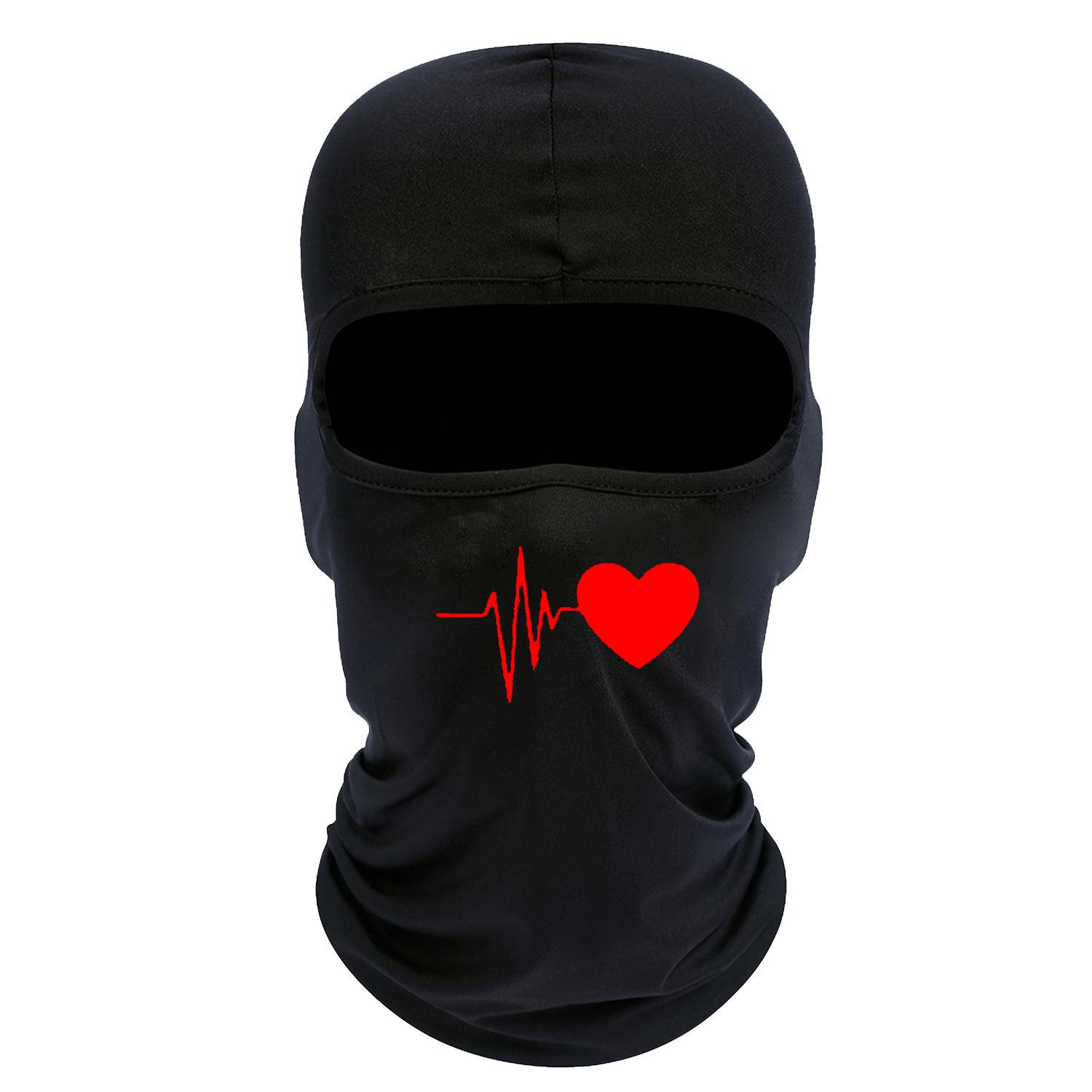 

Love printed face mask for outdoor cycling, breathable men s and women s balaclava hats for hands-on use One Size чорний