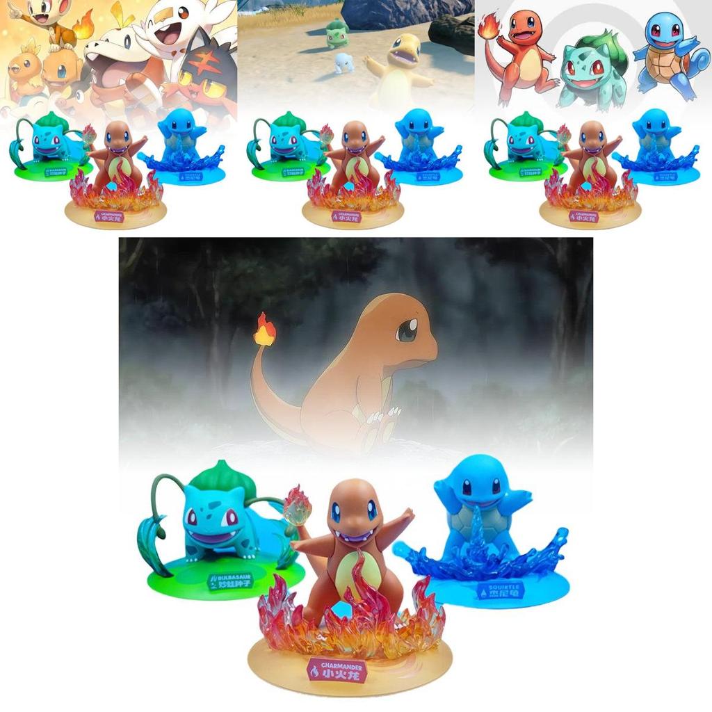Adorable Pokmon Starter Figures Including Charizard Bulbasaur And Squirtle Collectible Toys