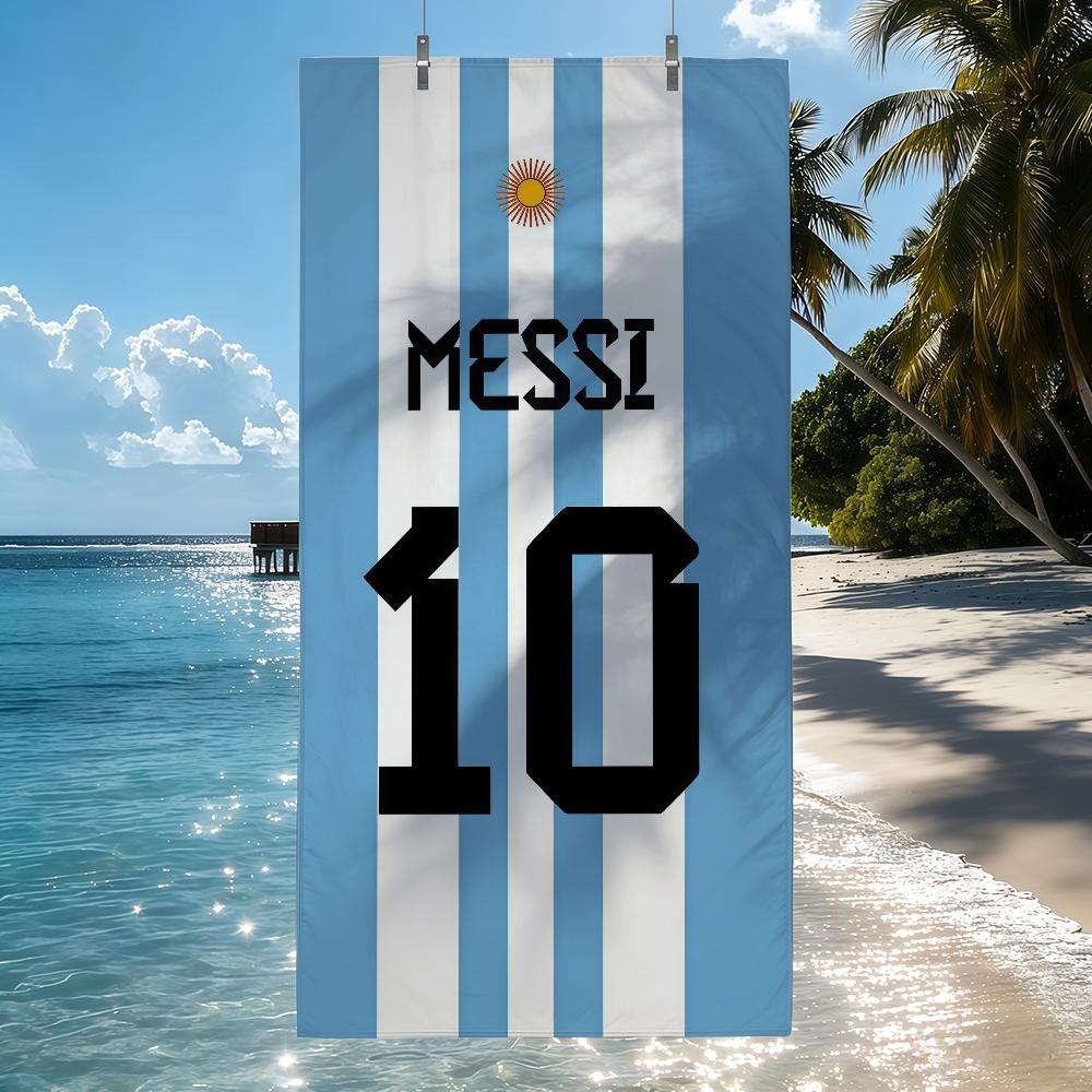 Modedruck M-Messi Handtuch Trockentuch Badehandtuch Anwendbar für Leichte Schwimmaktivitäten Camping Yoga Strand Ausflüge