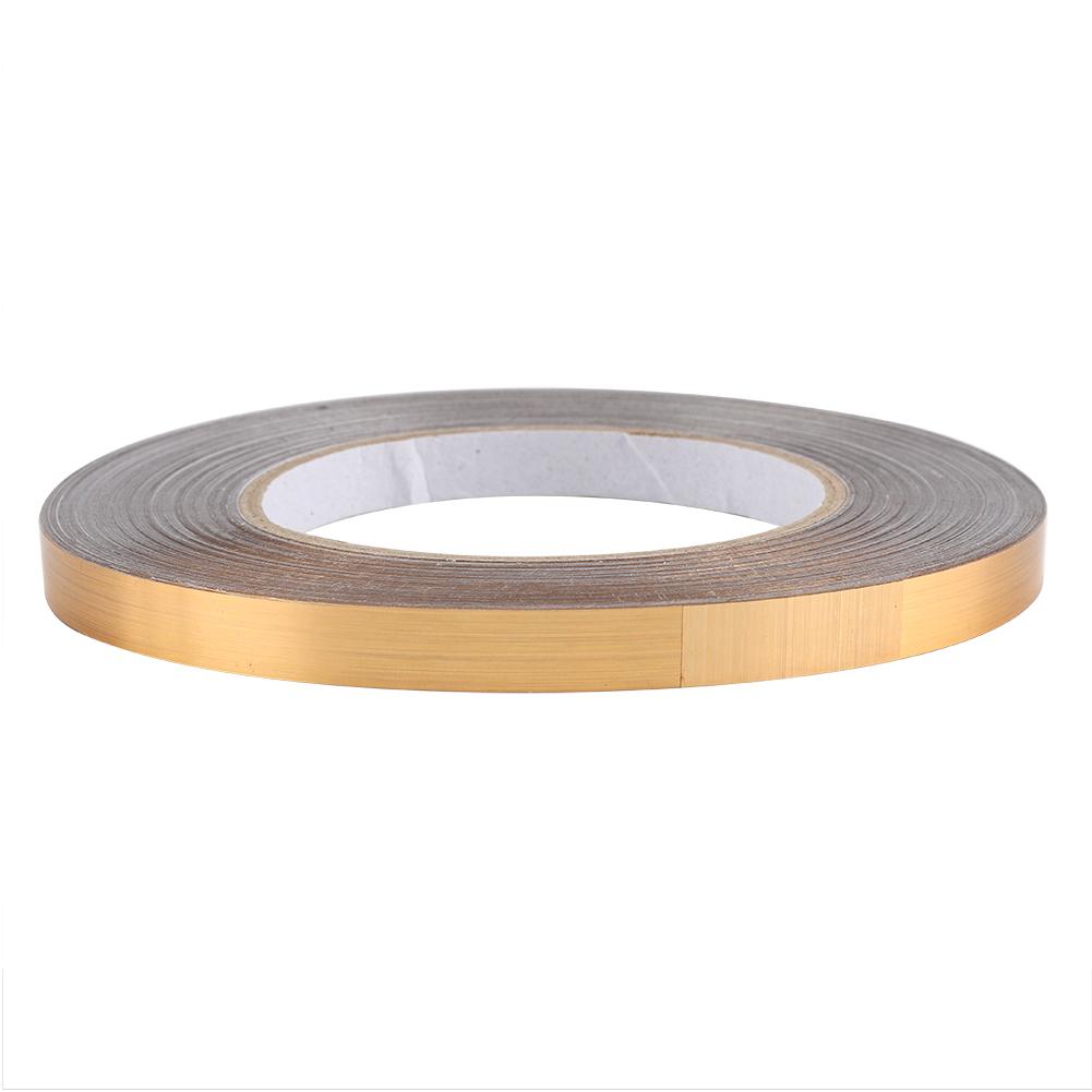 PET Room Floor Crevice Line Sticker Self Adhesive Ground Corner Tile Decor (1cm*50m Gold)