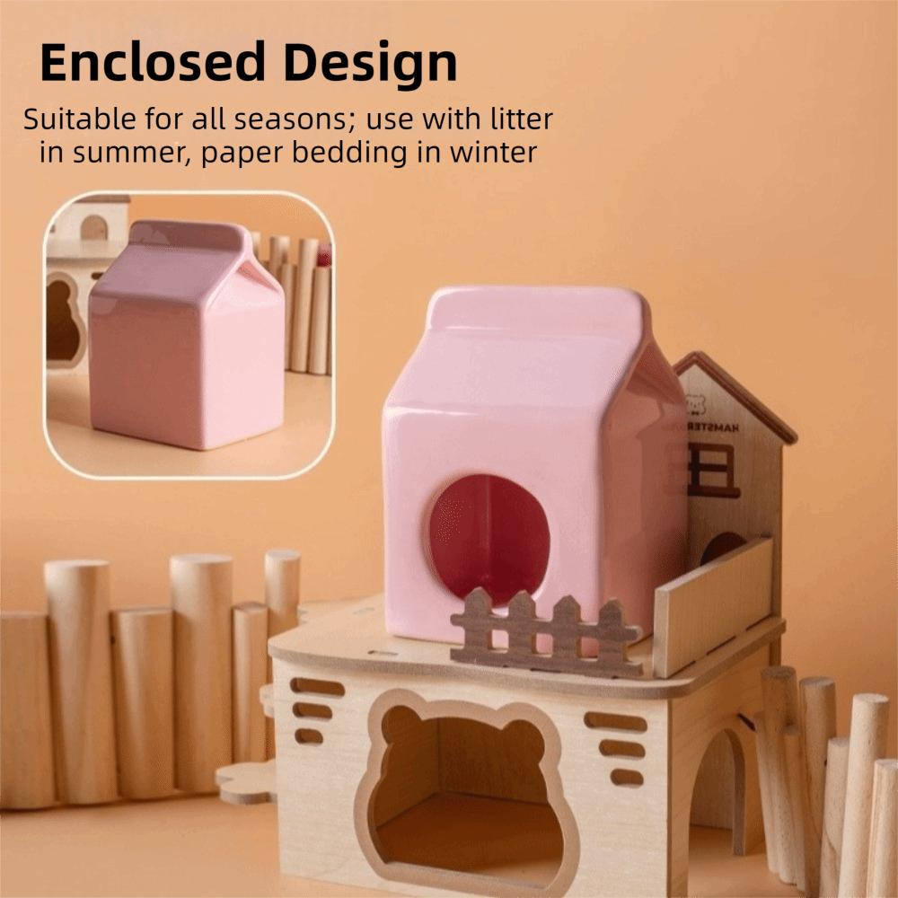 Smooth Hamster Cooling Nest Comfortable Anti Biting Pet Ice Cold House Non-Slip Ceramic Hamster Nest Cage Accessories