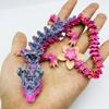 3D Printed Dragon Chinese Crystal Dragon Flexible Rotatable Articulated Dragons Home Office Desk Deocr Stress Relief Fidget Toy