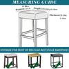 Solid Color Square Stool Chair Cover Counter Durable Saddle Stool Slipcover Dust-Proof Seat Protection Case For El Home