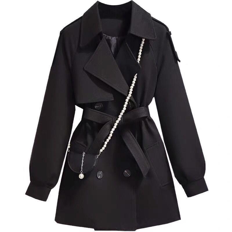Womens Short Wool Blend Coat With Cotton Lining Slim Fit Korean Style 2025