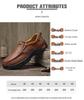 Men's Outdoor Casual Slip-On Leather Shoes - Large Size, Non-Slip, Wear-Resistant, Soft Sole