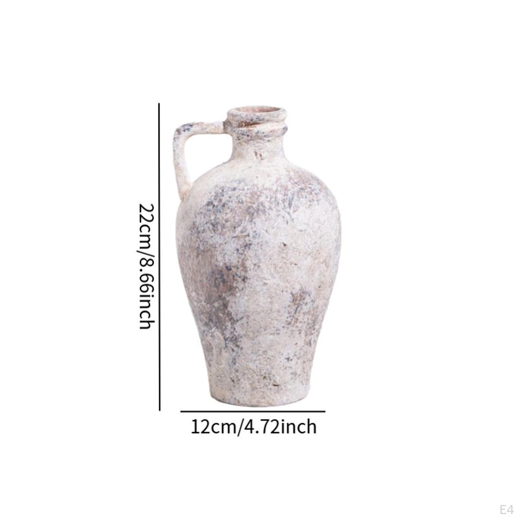 Ceramic Farmhouse Vase, Kettle Flower Pot Holder, Pottery Pitcher for Display