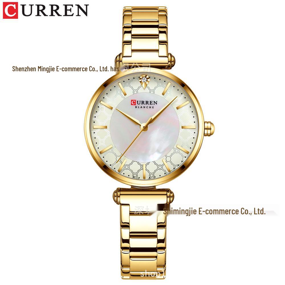 CURREN 9072 Women s Quartz Watch - Fashionable, Waterproof, Steel Band, Business Casual