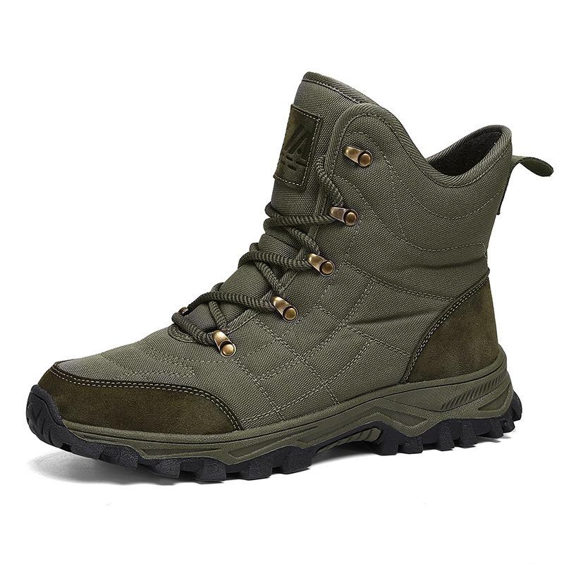 New hiking shoes men's anti-splashing snow boots sports outdoor shoes velvet men's hiking shoes men