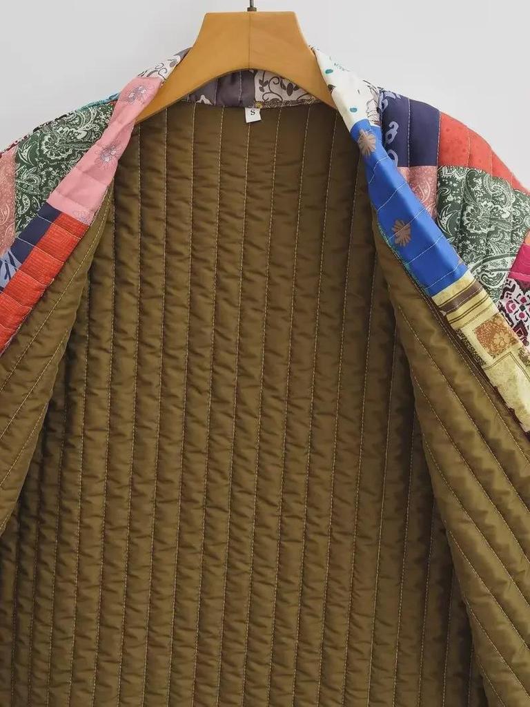 2023 Fall Women's European & American Street Fashion Print Vest Jacket - Short-Sleeve Style