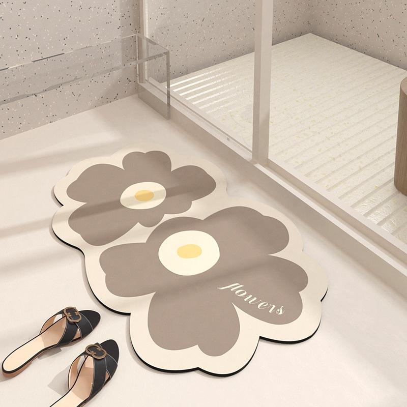 Xiansu bathroom floor mat, toilet suction door foot mat, carpet, diatom mud non-slip toilet, suction mat toilet