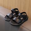 Comfortable Kids Sandals for Boys Girls Children Beige Beach Shoes Toddler Stylish Black Fully Flat Baby Sandal 2-7 Years G12272