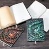 Journal mit Drachenaugen-Textur und Lederfutter, Einzigartiges Relief-Notizbuch, Exquisites Geschenk für Sammler
