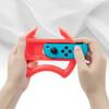 2Pcs Game Steering Wheels Comfortable Grip Plug Play Accurate Fit Realistic Gaming Experience Double Against Gamepad Steering Wheels for Switch OLED