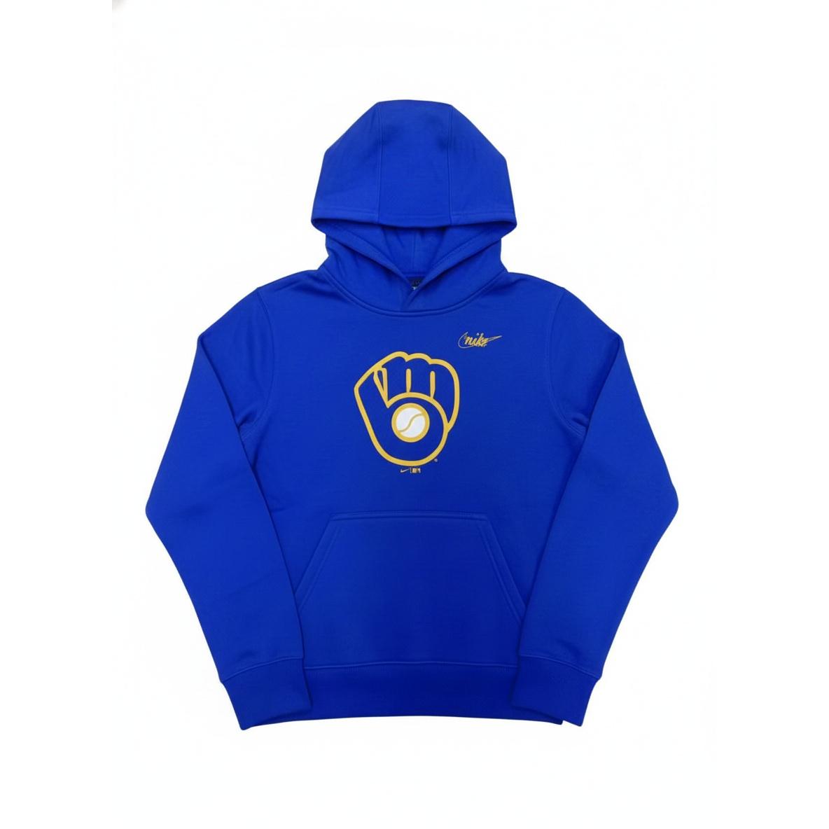 (GS) Nike x MLB Hoodie Blue Kids 3Z3B7SBHG-MIL L