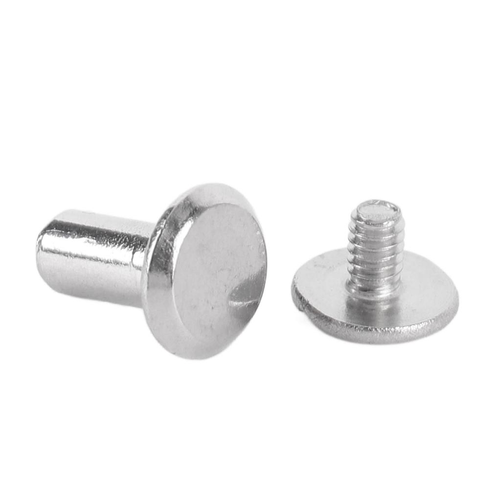 100 Sets Screw Rivet M2 Stainless Steel High Strength Round Flat Head Binding Screws 3x6x6mm 0.12x0.24x0.24in