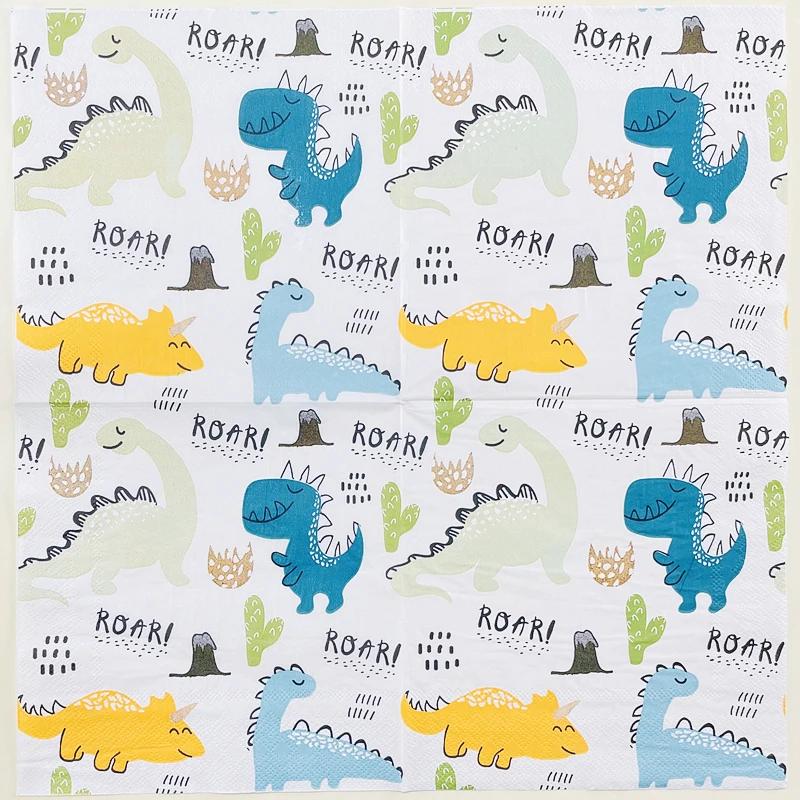 20pcs/Pac 33*33cm 2-Ply Disposable Party Napkin Cartoon Pattern
