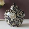 European Style Hand-Painted Ceramic Storage Jar for Living Room Décor
