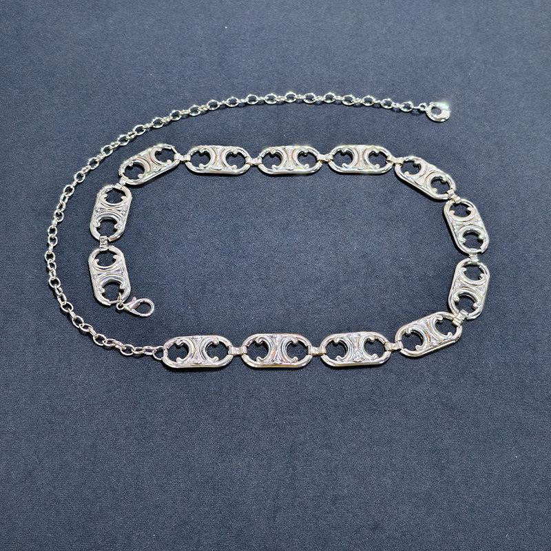 

Женский серебряный пояс-цепочка для платьев и свитеров