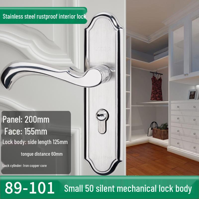 Univerzální magnetický černý vnitřní zámek kliky dveří pro dřevěné dveře ložnice