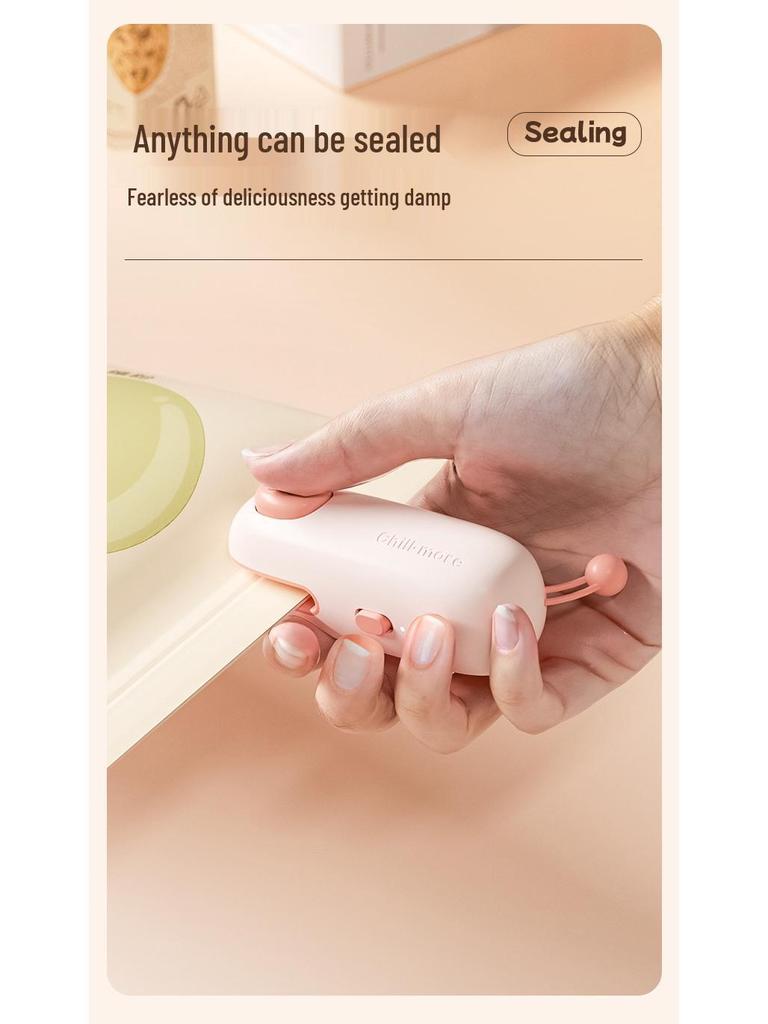 Mini Portable Snack Sealer: Household Heat Sealing Clip for Plastic Bags