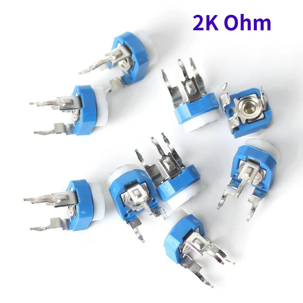 20PCS RM065 Potentiometer 1K 2K 5K 10K 20K 50K 100K 200K 500K 100R 200R 500R 1M Resistance RM 065 Trimmer Potentiometers