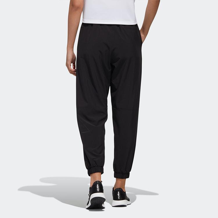 Adidas Woven Pants Elastic Fit Knitted Sports Pants Women Pants Black GL5615