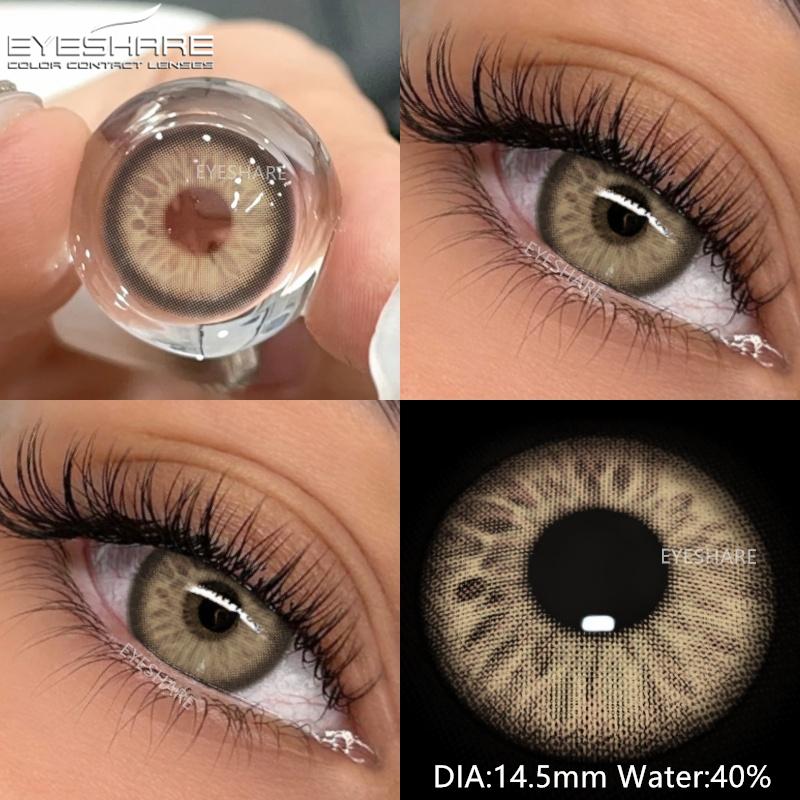 

Eyeshare Seribia Brown Natural Контактные линзы Ежегодные Красота Зрачки 14,5 мм Контакты Для Больших Глаз 2 шт Мягкие Линзы