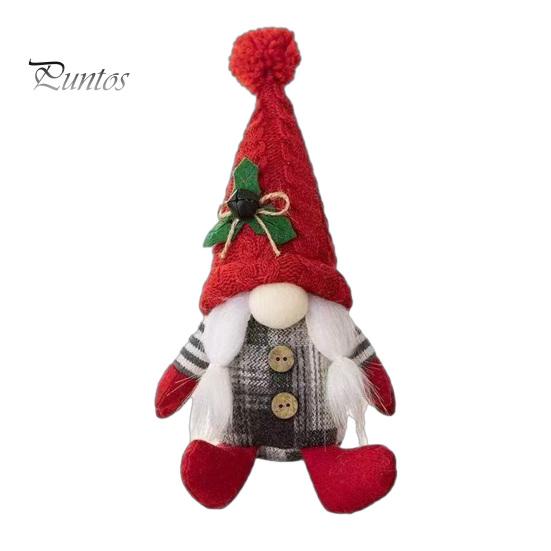 Acrylic Festive Party Supplies Faceless Plush Doll, Christmas Tree Hanging Ornaments, Knitted Rudolf Stuffed Holiday Ornaments Toy, Nordic Window
