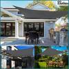 Shade sail, UV sun protection material, graphite, garden canopy, 3x2m