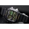 Casio Youth Series Square Dial Digital Retro Ten-Year Power Small Square Electronic 100M Waterproof Electronic Movement Resin Strap AE-1200WH-1B