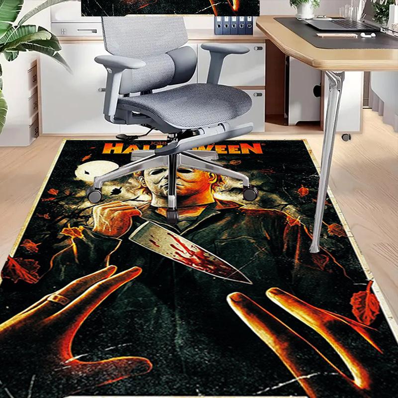 Halloween Horror Movie Poster Carpet For Playroom Bedroom Living Room Sofa Home Decorkids Game Area Rug Nonslip Floor Mat