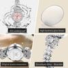 OLEVS 5887 Original Quartz Watches For Women Fashion Full Diamond Elegant Ladies Bracelet Wristwatches Waterproof Dress Watches