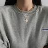 Multi Layer Choker Necklace Collar Statement Coin Pendant Necklace Women Jewelry