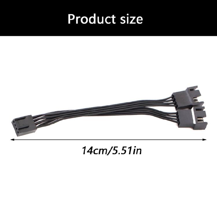 Computer Case Fan Splitter Cable 2Way 4Pin Pwms Fan Splitter Thermals Adaptive Design For Optimized Airflows In Gaming Rigs