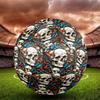 Snake and Skull Indoor Soccer Ball Size 5 Colorful All Ages Machine Stitched PVC Competition Ready Durable High-Bounce